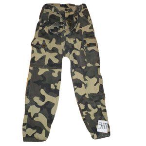 Fashion Nova Belted Camo Jogger Cargo Pants Stretchy Youth Girl (28 x 26)